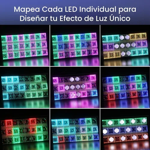 Vista 7 de Betopper LF2405 300w Luzes de Efeito de Feixe de Matriz LED, Luzes de Palco de Lavagem LED, Luz de Estrobo LED Super Brilhante de Grande Flash