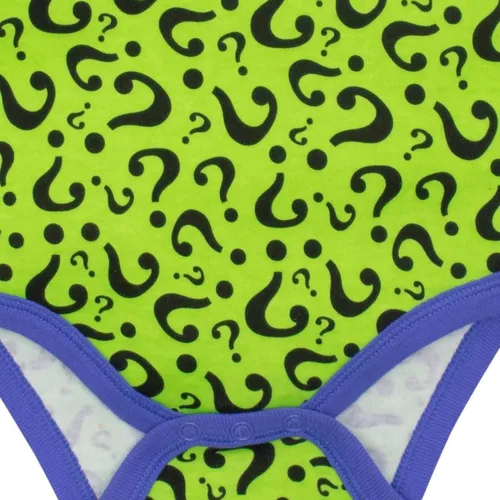 Vista 7 de WARNER BROS DC Comics Justice League Batman Robin Riddler Joker Baby 5 Pack Bodysuits Newborn to Infant
