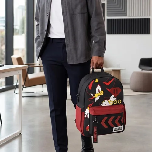 Vista 6 de Bioworld Mochila Biworld, negro y rojo(Black & Dark Red)