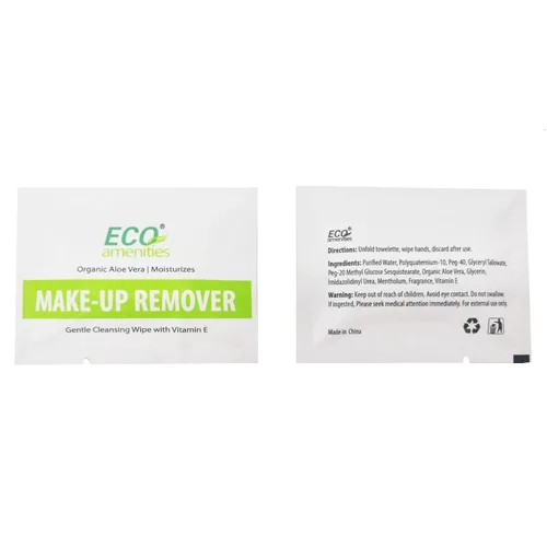 Vista 5 de ECO Amenities Paquetes de lavado facial de aloe vera y vitamina E – 180 toallitas desmaquillantes a granel – Calidad de hotel y toallitas faciales