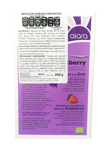 Vista 3 de Alara Org Muesli de Branberry todos los días 12.35 oz