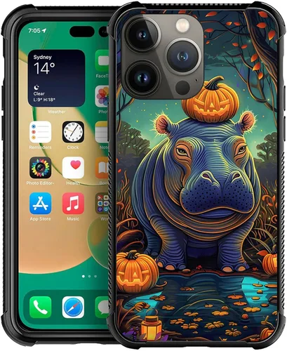 Vista 27 de ZHEGAILIAN Funda compatible con iPhone 14, fundas de caballo de baile de cristal de colores, parte trasera de vidrio templado+funda protectora