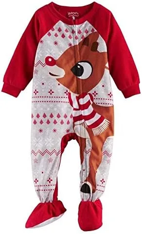 Vista 4 de Awoscut Pijamas de Navidad para la familia conjuntos de pijamas de Navidad a juego para parejas adultos niños y bebés Daphne-a