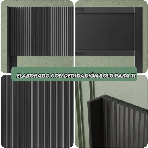 Vista 7 de Huatean Home Cabecera de madera tamaño Queen, 64.6 pulgadas, solo cabecero Queen color negro