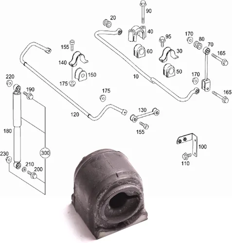 Vista 5 de Estabilizador delantero izquierdo o derecho anti barra estabilizador buje de goma para Mercedes Sprinter Van 2500 906 para VW CRAFTER 9063233585