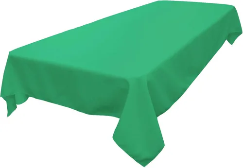 Vista 192 de LA Linen Mantel rectangular lavable de popelín de poliéster, resistente a las manchas y a las arrugas, cubierta de mesa 60x84, mantel de tela