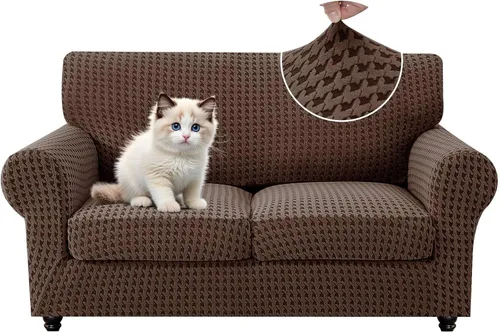 Vista 99 de MAXIJIN 2 fundas elásticas para sillón de sala de estar, fundas gruesas y suaves con brazos para perros, mascotas, protector de sofá individual