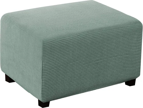 Vista 15 de Turquoize Funda otomana elástica para sofá, funda protectora para reposapiés, protector de muebles, funda rectangular suave con parte inferior
