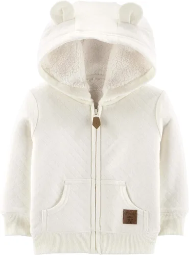 Vista 9 de Simple Joys by Carter's Baby Hooded Sweater Jacket with Sherpa Lining Verde