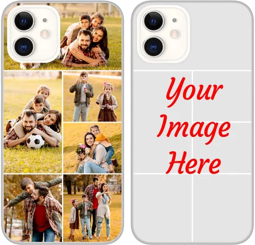 Vista 10 de Funda de teléfono con foto personalizada para iPhone 12, imagen/texto personalizado, funda negra suave delgada, regalo único de nicho para parejas