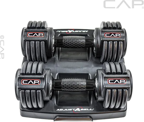 Vista 52 de CAP ADJUSTABELL - Juego de mancuernas ajustables de selección rápida de primera calidad para entrenamiento de fuerza, individuales y pares, 12.5