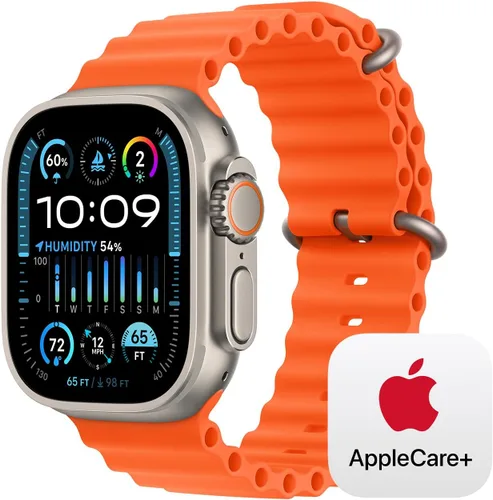 Vista 13 de Apple Watch Ultra 2 [GPS + Celular 49mm] Reloj inteligente con caja de titanio resistente y correa loop de senderismo verde/gris S/M. Rastreador