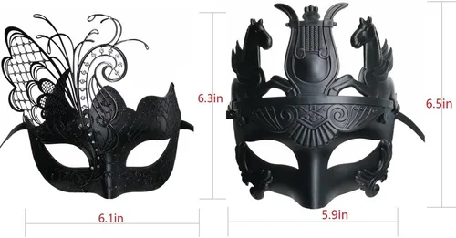 Vista 5 de Varias máscaras venecianas para mascaradasfiestasbaile de graduaciónMardi GrasBodaDecoración de pared
