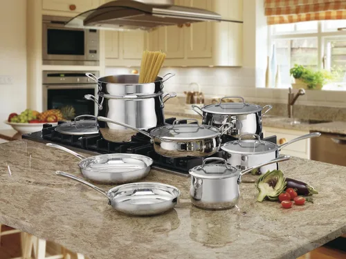 Vista 2 de Cuisinart Contour Stainless - Juego de utensilios de cocina de 13 piezas, color plateado