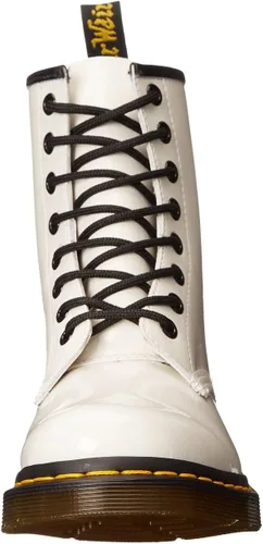 Vista 7 de Dr. Martens 1460 - Botas de combate de cuero patentado, color negro, 6 M EE.UU 4 RU, Blanco, 6