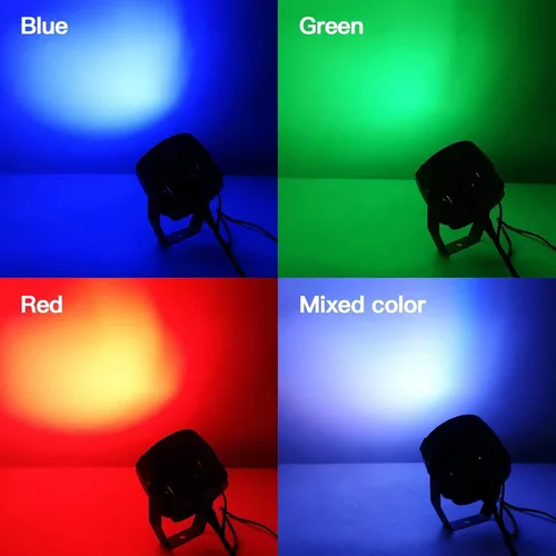 Vista 2 de SHEHDS Luces LED de 30 W COB Wash RGB 3 en 1 luces de fiesta con control remoto y DMX, activado por sonido para bodas, Navidad, espectáculos
