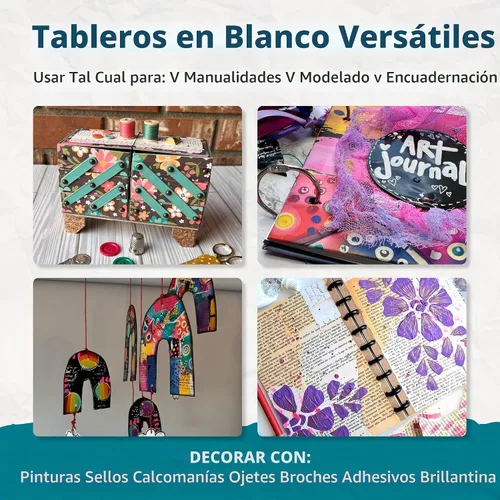 Vista 3 de Grafix de peso medio, láminas de madera prensada de 12 x 12 pulgadas, paquete de 25 unidades de color blanco.