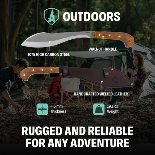Vista 3 de Condor Tool & Knife Outdoor Machete with Walnut Handle
