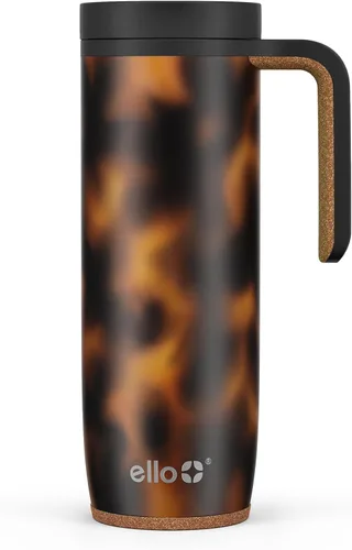 Vista 11 de Ello Magnet 18oz Taza de viaje de acero inoxidable con asa y tapa a prueba de fugas Taza de café con aislamiento al vacío mantiene las bebidas
