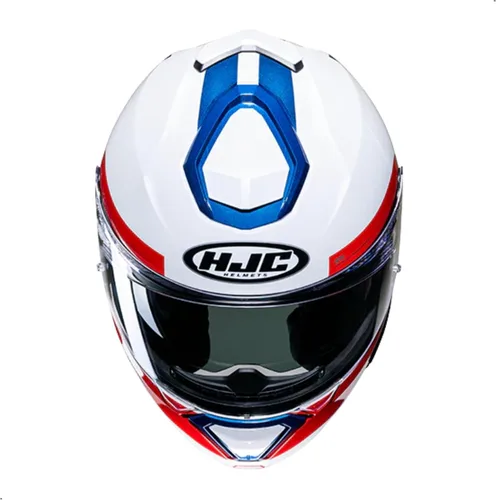 Vista 5 de Casco de motocicleta modular HJC i91 Bina Poly con protector HJ-33 Pin-lock, aprobado por DOT (MC21, X-Small)