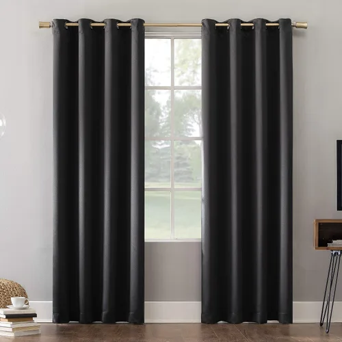 Vista 29 de Sun Zero Nordic - Juego de 2 paneles de cortinas con ojales de grado teatral extremo 100% opacas, 104" x 96" (2* 52" x 96"), cortinas opacas blanco
