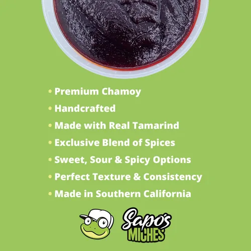 Vista 5 de Sapo's Miches Chamoy Rim Dip - Salsa de caramelo de tamarindo para bebidas, micheladas y cócteles, 8 onzas (Mango)