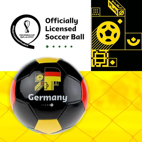 Vista 6 de Capelli Sport Copa Mundial de la FIFA Qatar 2022, exhibición de recuerdo de balón de fútbol, con licencia oficial para jugadores de fútbol jóvenes