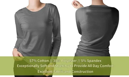 Vista 4 de BaHoki Essentials Camisetas de manga larga para ropa quirúrgica, gran pieza elástica y de capas