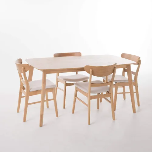 Vista 11 de Christopher Knight Home Idalia - Juego de comedor rectangular de 50 pulgadas, juego de 5 piezas, nogal natural y menta