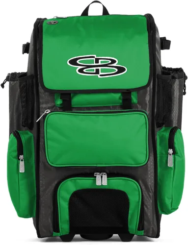 Vista 82 de Boombah Rolling Superpack - Bolsa para equipo de béisbol/sóftbol, varios colores, mango telescópico y capacidad para 4 murciélagos, versión