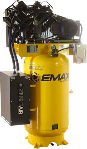 Vista 2 de Compresor de aire silencioso de 7.5 HP, vertical, 1 PH, 80 galones, serie Industrial Plus, modelo ESP07V080V1 por EMAX Compressor