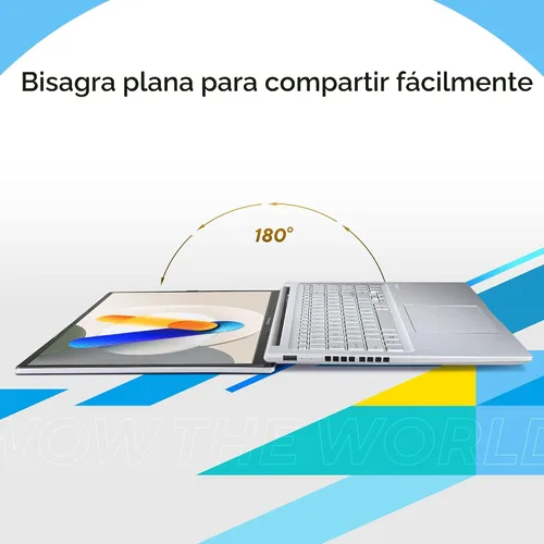 Vista 7 de ASUS Vivobook 16 Laptop, pantalla WUXGA de 16" a 60Hz, Intel Core i7-13620H, Intel UHD Graphics, 16 GB de RAM, SSD de 512 GB, Windows 11, plata
