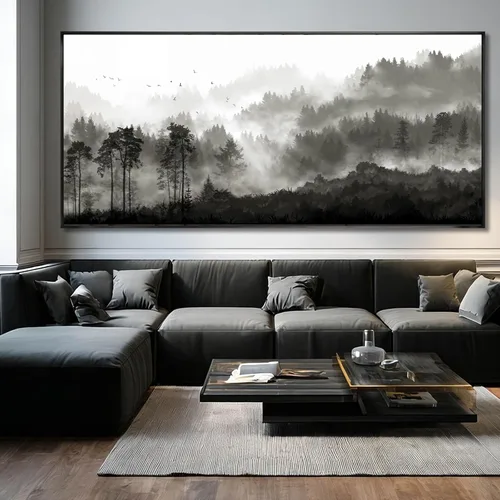 Vista 14 de YJYart Cuadros de Pintura de Pared de Acuarela Abstracta para Decoración de Pared de Baño Azul Marino Impresiones en Lienzo Arte de Pared Azul
