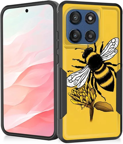 Vista 11 de Funda para Moto G Play 4G 2024, resistente de doble capa híbrida de policarbonato duro, goma suave, a prueba de golpes, funda protectora resistente