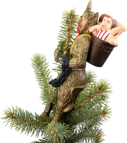 Vista 6 de Tree Buddees Creepy Krampus - Decoración para árbol de Navidad o Halloween, grande, 10 pulgadas