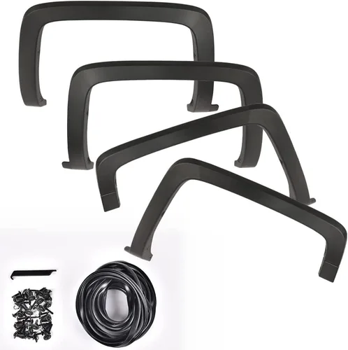 Vista 18 de GRAND ORANGE Guardabarros 4 unidades, compatibles con Chevy Silverado/GMC Sierra 1999-2007 con modelos Fleetside de 78.0 / 96.0 pulgadas de longitud