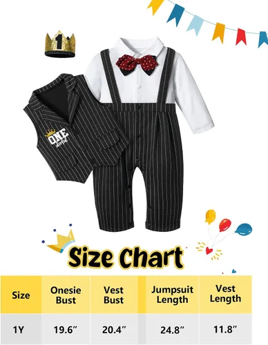 Vista 5 de Tomolant Trajes de cumpleaños para bebé niño