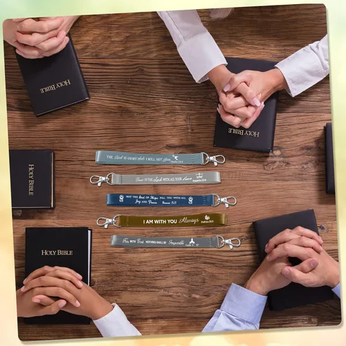 Vista 6 de 90 llaveros cristianos a granel de las Escrituras Llaveros inspiradores religiosos Llaveros religiosos con versículos bíblicos regalos de iglesia