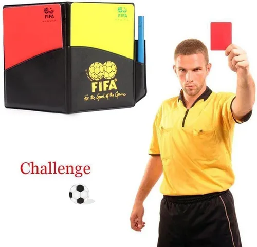 Vista 2 de MiaoDuo Nuevo cuaderno de la cartera del árbitro del fútbol del fútbol del deporte con la tarjeta roja y la tarjeta amarilla