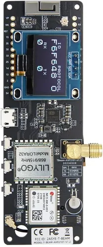 Vista 8 de LILYGO T-Beam LORA32 915MHz ESP32 WiFi BLE CH9102F chip TTGO placa de desarrollo soldado módulo OLED