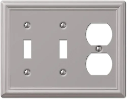 Vista 9 de Amerelle 149DDB - Placa de pared Chelsea, 1 Duplex, acero, bronce envejecido, 1 paquete