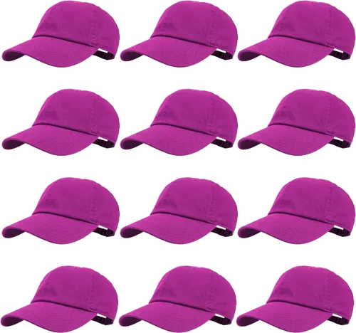 Vista 72 de Gelante Gorras de béisbol 100% algodón liso en blanco tamaño ajustable al por mayor a granel de 12