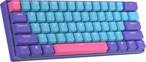 Vista 9 de BOYI Teclado mecánico para juegos 61 mini con cable intercambiable en caliente 60 RGB Cherry MX Switch PBT Teclas NKRO Programable Tipo-C