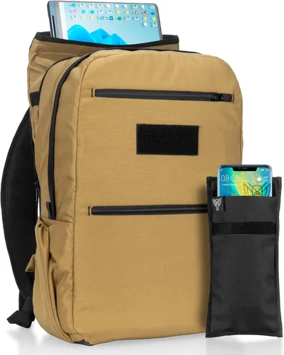 Vista 5 de Xtreme Sight Line ~ Xecutive Transport Faraday Backpack ~ Removable Signal-Blocking Laptop Sleeve ~ Carry-On Travel Friendly ~ Mil-Spec 1000D Nylon