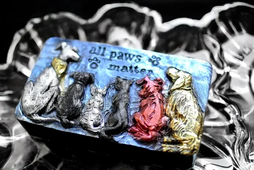 Vista 3 de All Paws Matter - Molde de silicona, jabón, cera de yeso, resina de arcilla de 5 onzas para perros y gatos