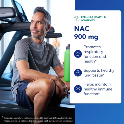 Vista 3 de Pure Encapsulations NAC 900 mg - Suplemento de aminoácido N-acetil cisteína para apoyo pulmonar e inmunológico, hígado y antioxidantes* - 120