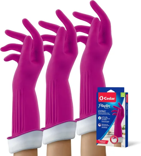 Vista 9 de Playtex Living - Guantes de limpieza de goma reutilizables (pequeños, 3 pares), guantes reutilizables para el hogar de protección prémium