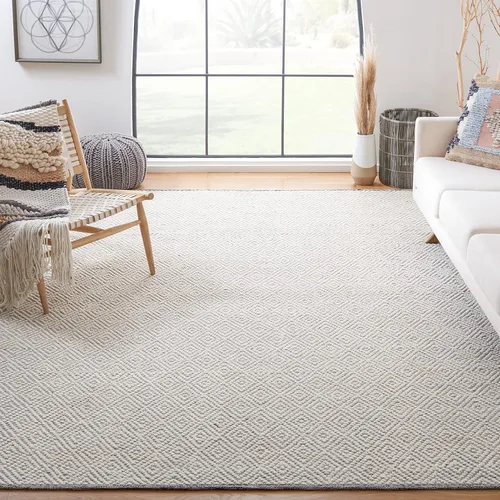 Vista 22 de SAFAVIEH Colección Natura - Alfombra decorativa de 2 x 3 pies, azul, lana hecha a mano, ideal para áreas de alto tráfico en entrada, sala de estar