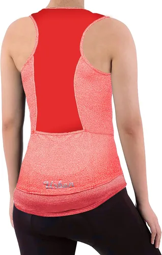 Vista 3 de Camiseta sin mangas con espalda cruzada para mujer con bolsillos