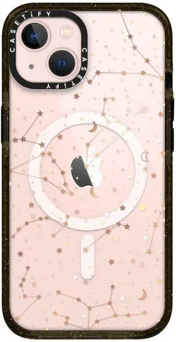 Vista 351 de CASETiFY Funda Impact para iPhone 13 [Protección contra caídas de grado militar 4X de 8.2 pies/Compatible con Magsafe] - #1 Mom - Transparente